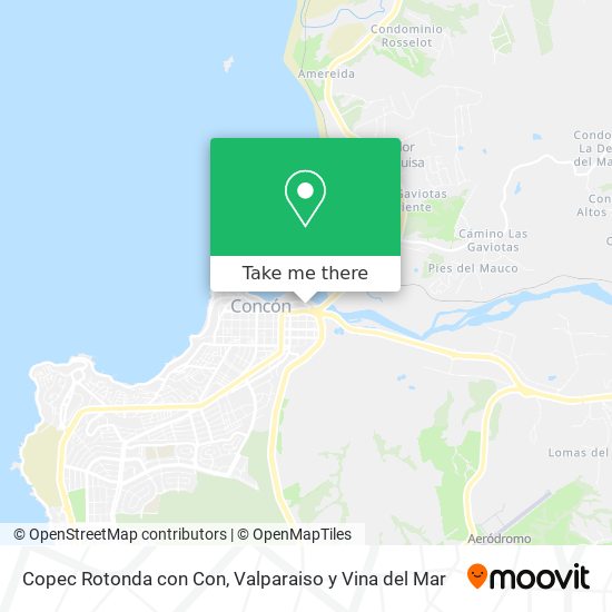 Mapa de Copec Rotonda con Con