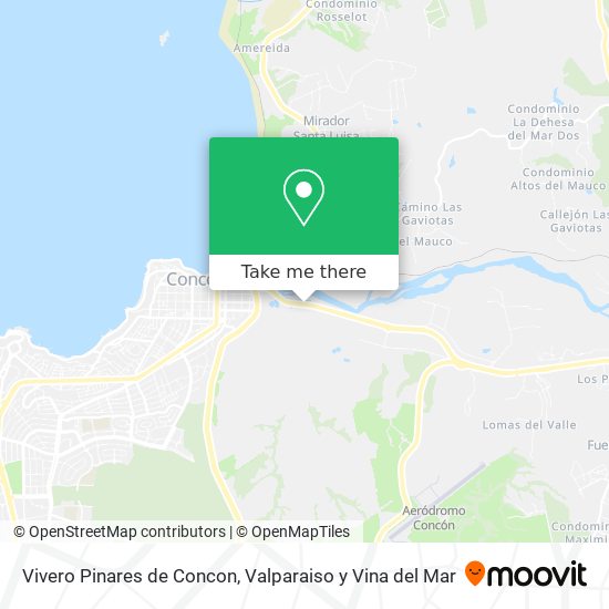 Vivero Pinares de Concon map
