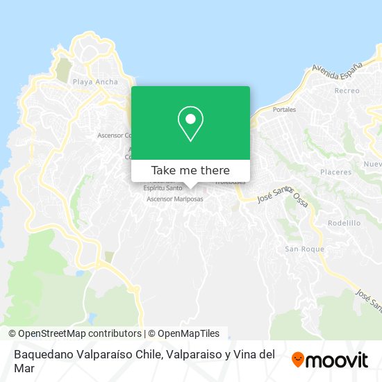 Mapa de Baquedano Valparaíso Chile