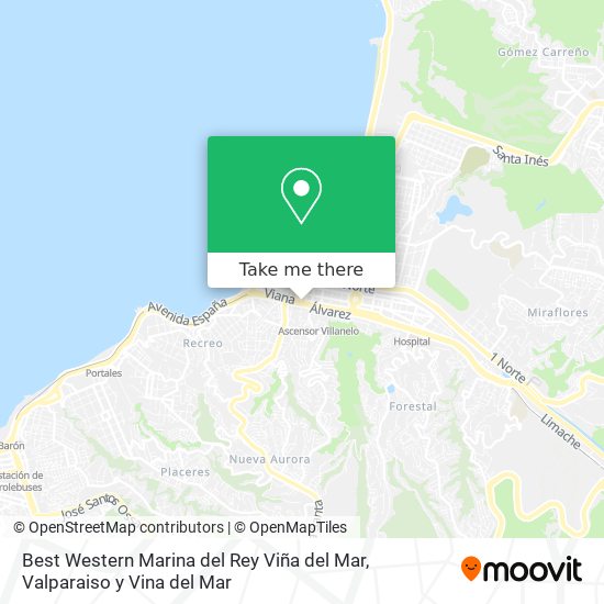 Best Western Marina del Rey Viña del Mar map