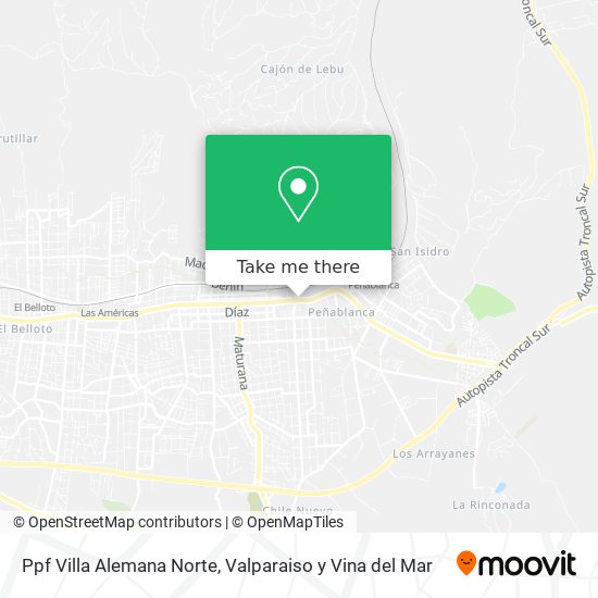 Mapa de Ppf Villa Alemana Norte