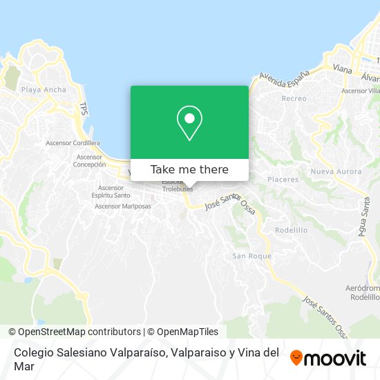 Mapa de Colegio Salesiano Valparaíso