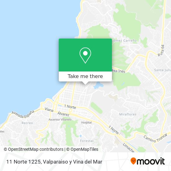 Mapa de 11 Norte 1225