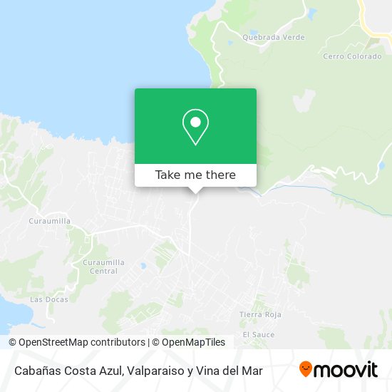 Cabañas Costa Azul map