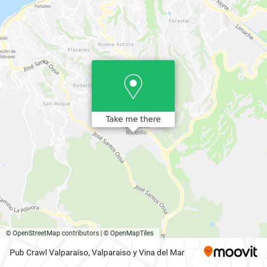 Pub Crawl Valparaíso map