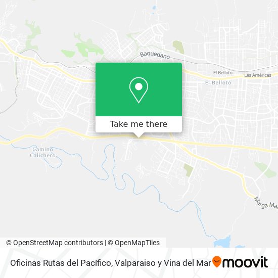 Oficinas Rutas del Pacífico map