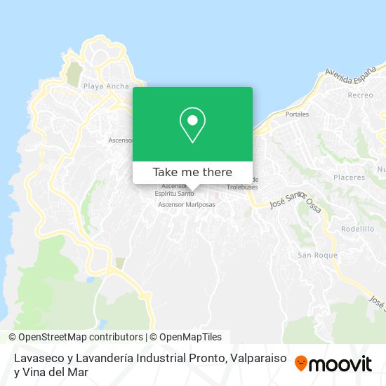 Lavaseco y Lavandería Industrial Pronto map