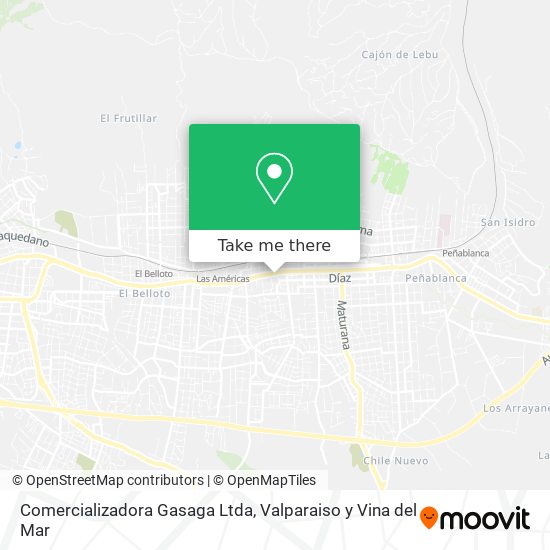 Comercializadora Gasaga Ltda map