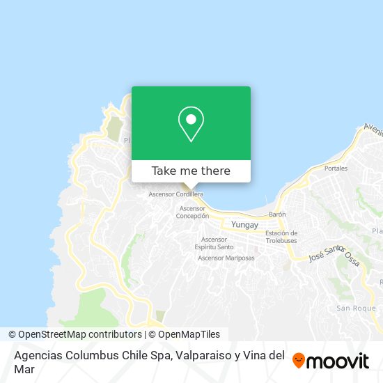 Agencias Columbus Chile Spa map