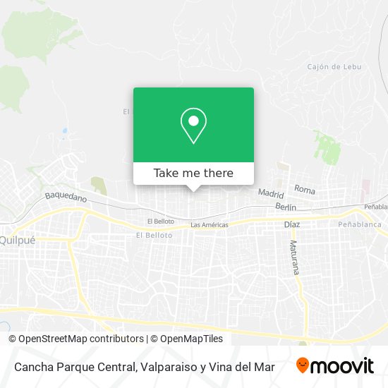 Cancha Parque Central map