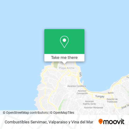 Combustibles Servimac map