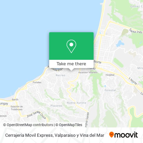 Cerrajeria Movil Express map