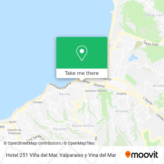 Mapa de Hotel 251 Viña del Mar