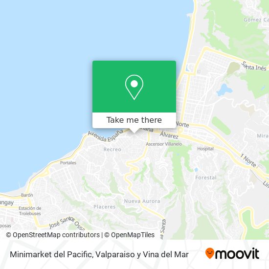 Mapa de Minimarket del Pacific