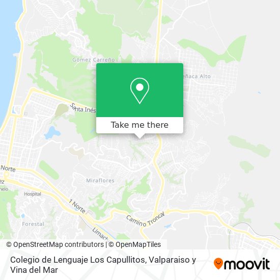 Mapa de Colegio de Lenguaje Los Capullitos