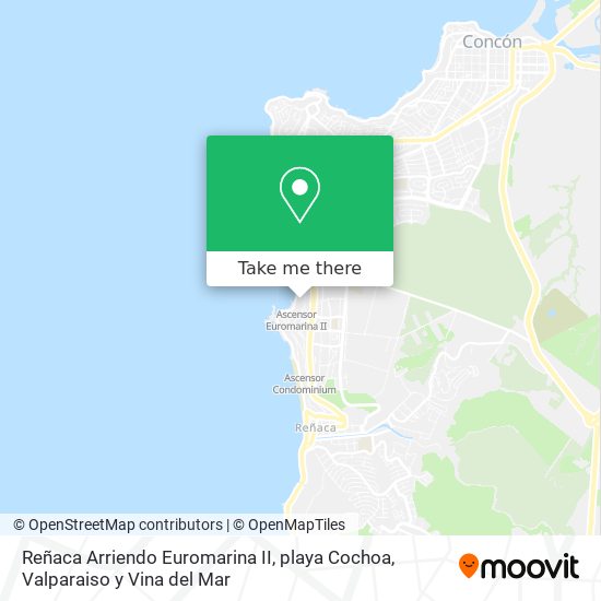 Reñaca Arriendo Euromarina II, playa Cochoa map
