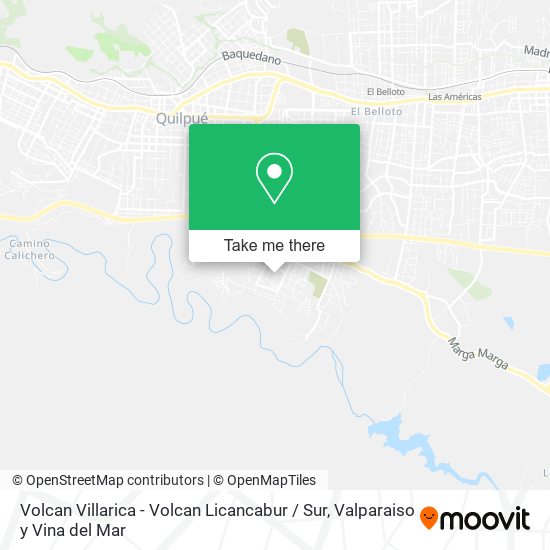 Mapa de Volcan Villarica - Volcan Licancabur / Sur