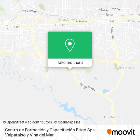 Mapa de Centro de Formación y Capacitación Bitgo Spa