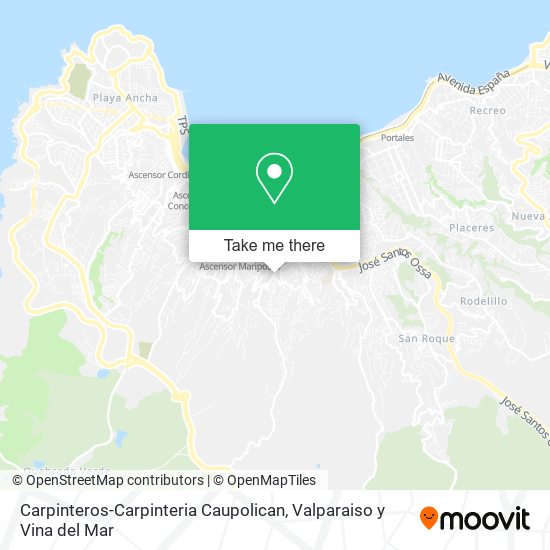 Carpinteros-Carpinteria Caupolican map