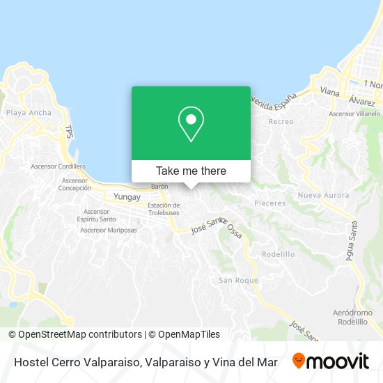 Mapa de Hostel Cerro Valparaiso