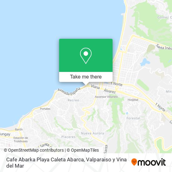 Cafe Abarka Playa Caleta Abarca map