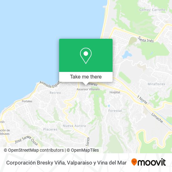 Corporación Bresky Viña map