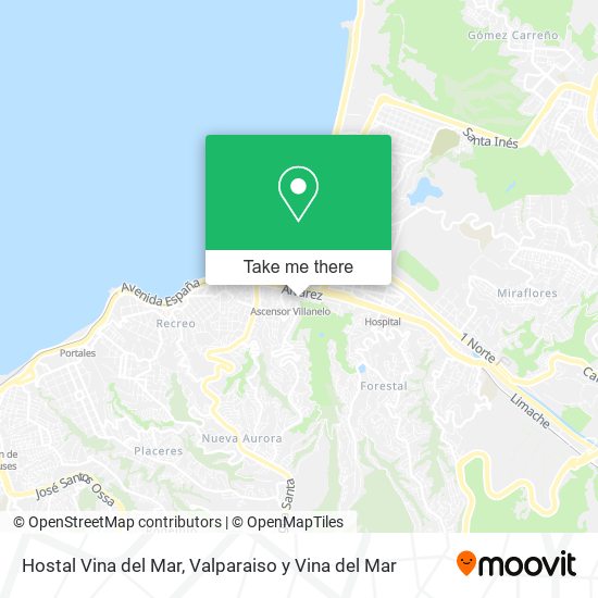 Hostal Vina del Mar map