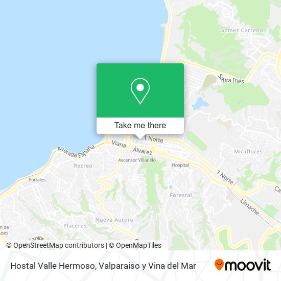 Hostal Valle Hermoso map