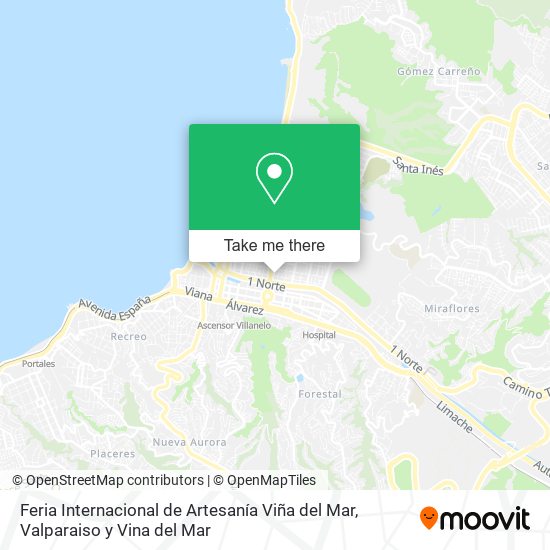 Feria Internacional de Artesanía Viña del Mar map