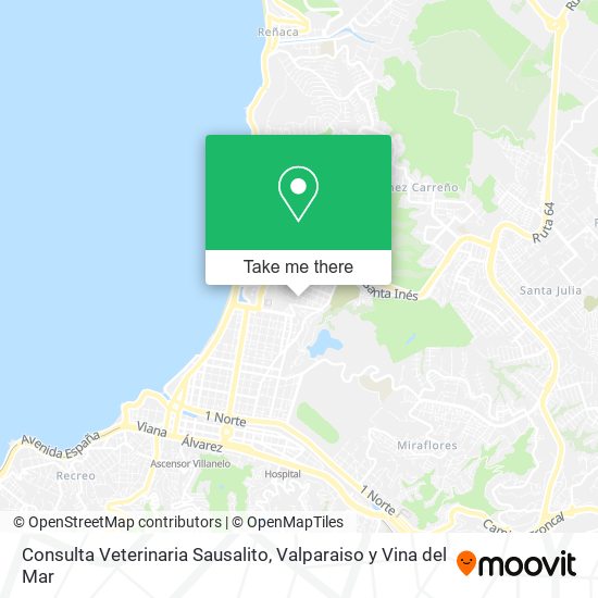 Mapa de Consulta Veterinaria Sausalito