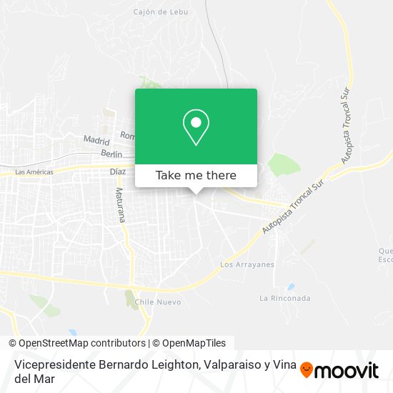 Vicepresidente Bernardo Leighton map