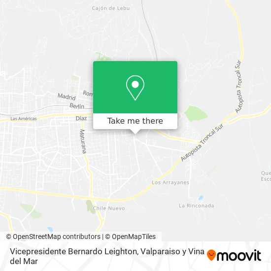 Mapa de Vicepresidente Bernardo Leighton