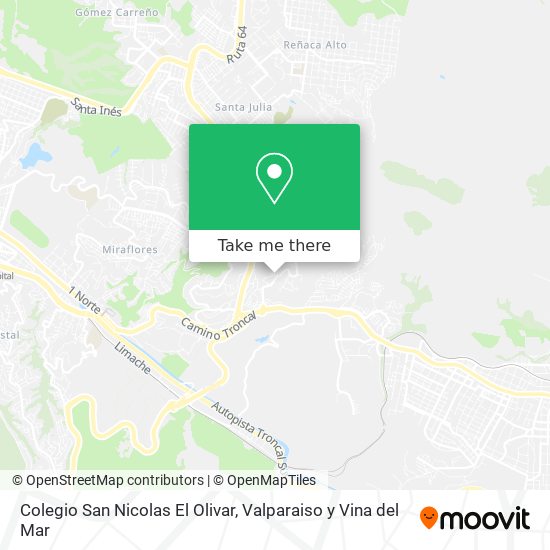 Colegio San Nicolas El Olivar map