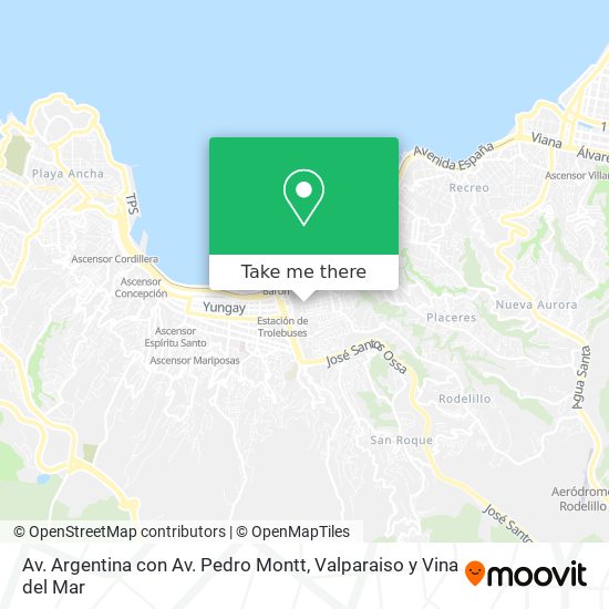 Av. Argentina con Av. Pedro Montt map