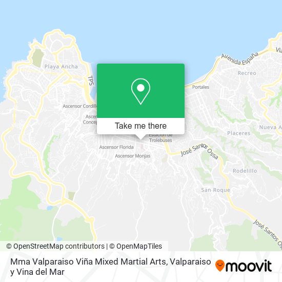 Mapa de Mma Valparaiso Viña Mixed Martial Arts