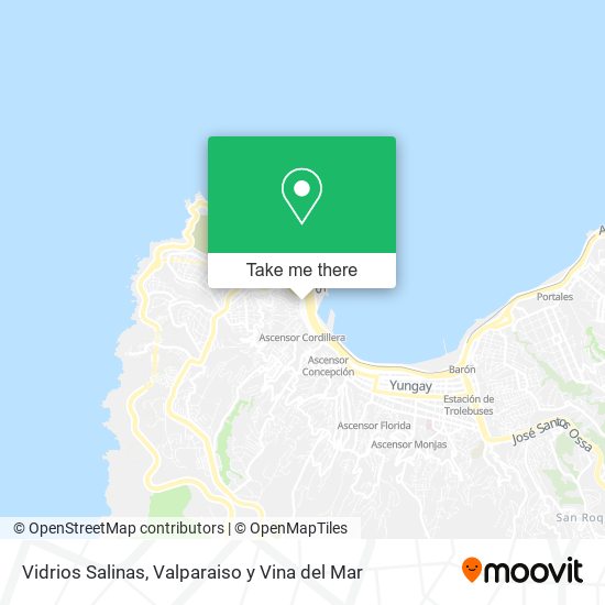 Vidrios Salinas map