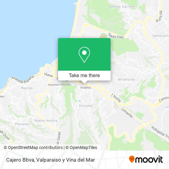 Cajero Bbva map