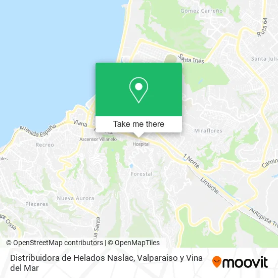 Distribuidora de Helados Naslac map