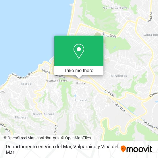 Mapa de Departamento en Viña del Mar