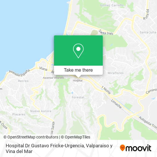 Mapa de Hospital Dr Gustavo Fricke-Urgencia