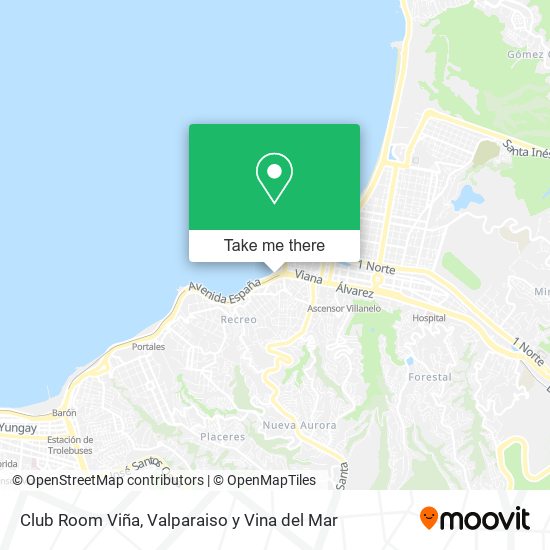 Club Room Viña map