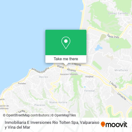 Inmobiliaria E Inversiones Rio Tolten Spa map