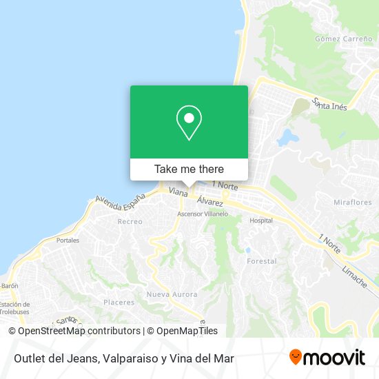 Outlet del Jeans map