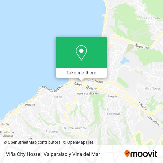 Viña City Hostel map