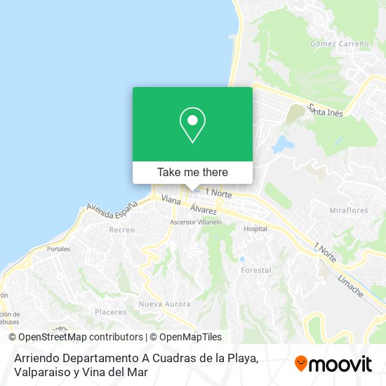 Arriendo Departamento A Cuadras de la Playa map