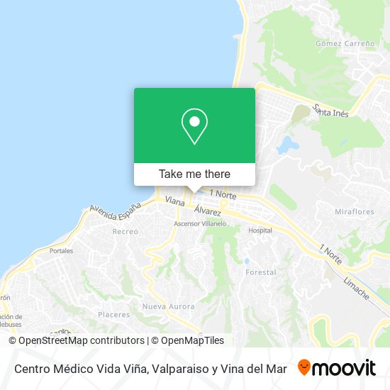 Centro Médico Vida Viña map