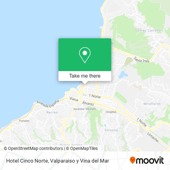 Mapa de Hotel Cinco Norte