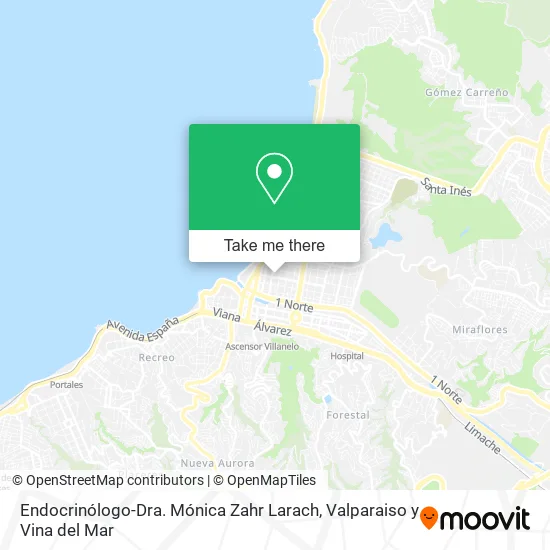 Endocrinólogo-Dra. Mónica Zahr Larach map