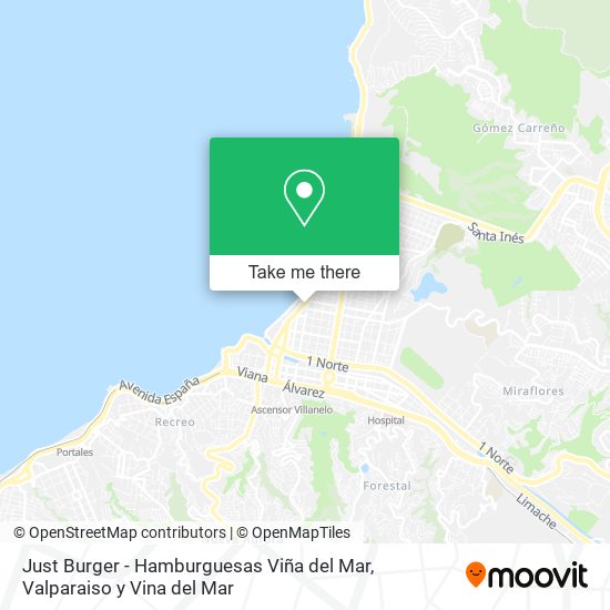 Just Burger - Hamburguesas Viña del Mar map