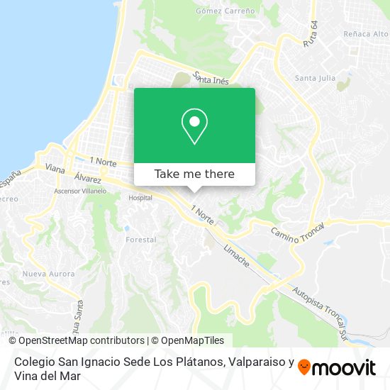 Mapa de Colegio San Ignacio Sede Los Plátanos